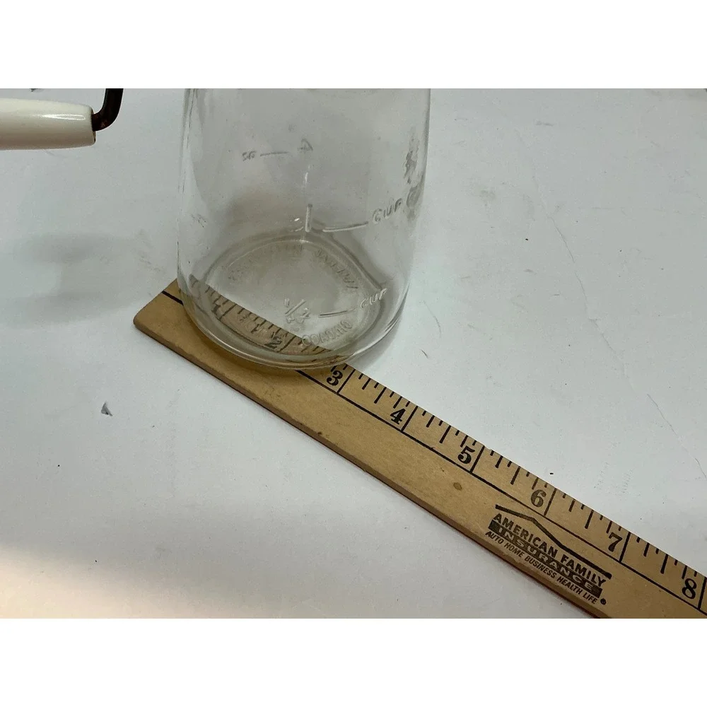 Federal Housewares Vintage Coffee Grinder Manual Hand Crank Glass‎ Jar Cream 8